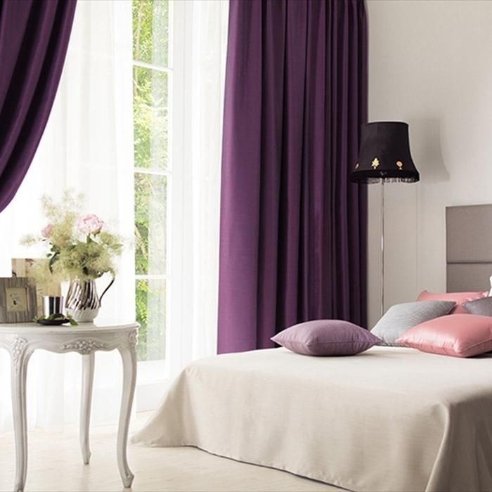 brushed nickel metal curtain rod with clean brackets, living‑room, sleek modern aesthetic