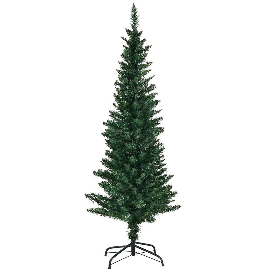 Classic green artificial tree, silver needles, standing base, traditional living room décor